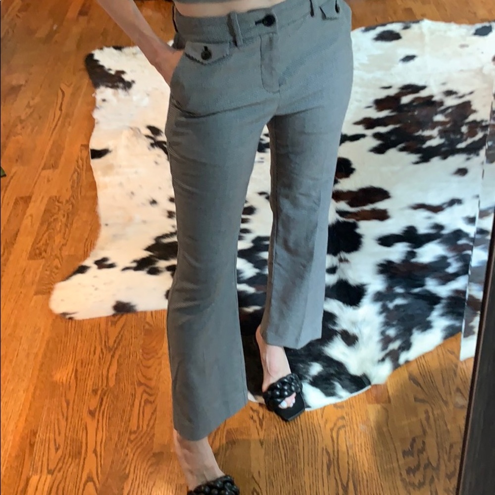 Plaid black and white pants